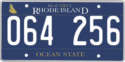 RI license plate 064256