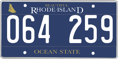 RI license plate 064259