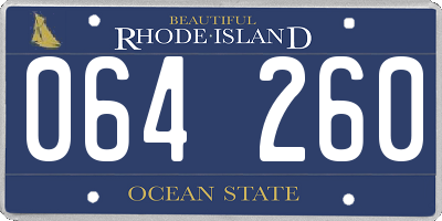 RI license plate 064260