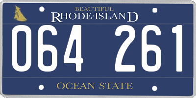 RI license plate 064261