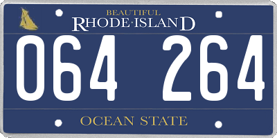 RI license plate 064264