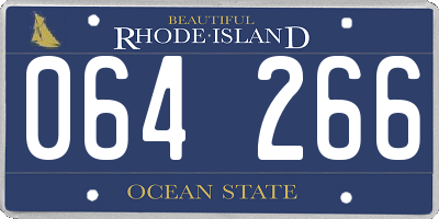 RI license plate 064266