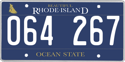 RI license plate 064267