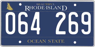 RI license plate 064269