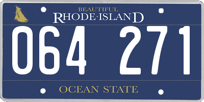 RI license plate 064271