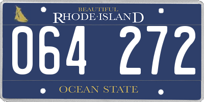 RI license plate 064272