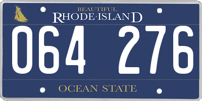 RI license plate 064276