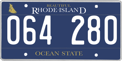 RI license plate 064280