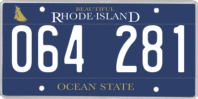 RI license plate 064281