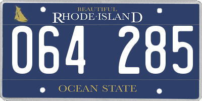 RI license plate 064285