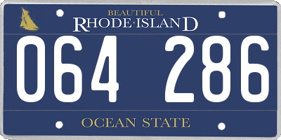 RI license plate 064286