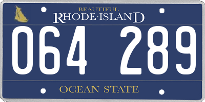 RI license plate 064289