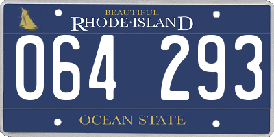 RI license plate 064293