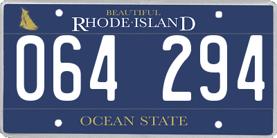 RI license plate 064294