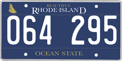 RI license plate 064295