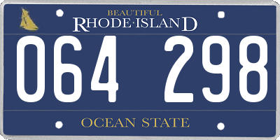 RI license plate 064298