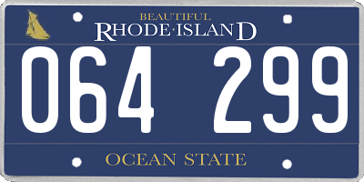 RI license plate 064299