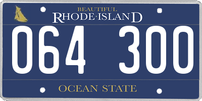 RI license plate 064300