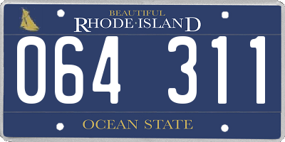 RI license plate 064311