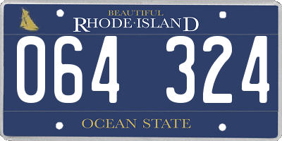 RI license plate 064324