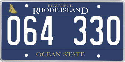 RI license plate 064330