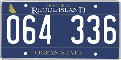 RI license plate 064336