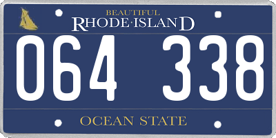 RI license plate 064338