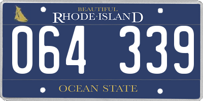 RI license plate 064339