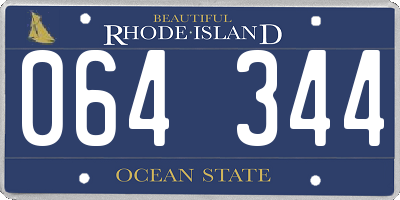 RI license plate 064344