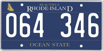 RI license plate 064346