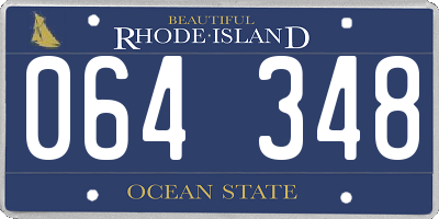 RI license plate 064348