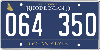 RI license plate 064350