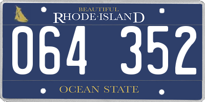 RI license plate 064352