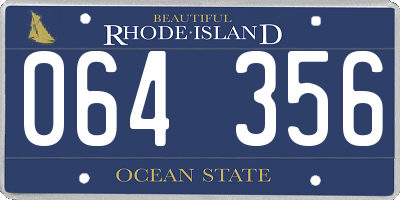 RI license plate 064356