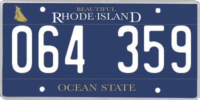 RI license plate 064359