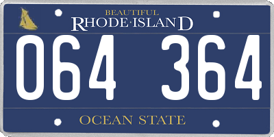 RI license plate 064364