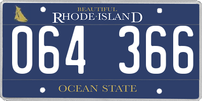 RI license plate 064366