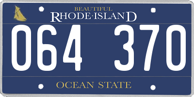 RI license plate 064370