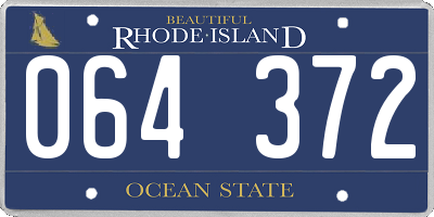 RI license plate 064372