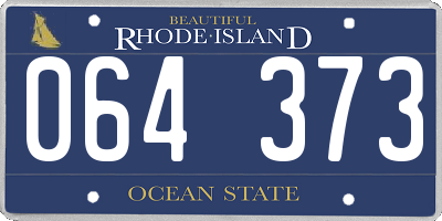 RI license plate 064373