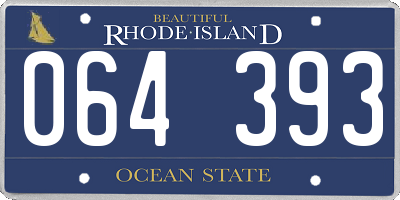 RI license plate 064393