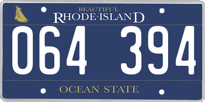RI license plate 064394
