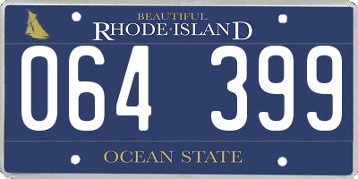 RI license plate 064399