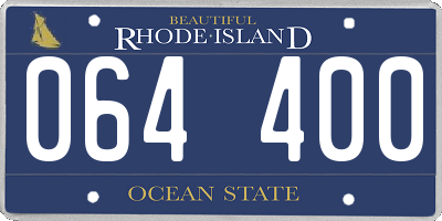 RI license plate 064400