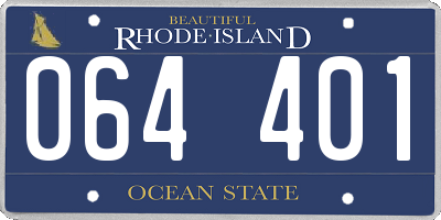 RI license plate 064401
