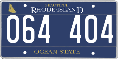 RI license plate 064404