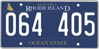 RI license plate 064405