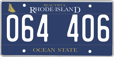 RI license plate 064406