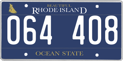 RI license plate 064408