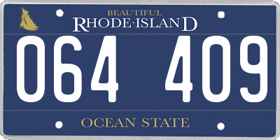 RI license plate 064409
